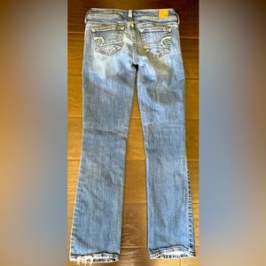 American Eagle Woman’s Jeans Stretch Slim Boot size 0 blue
